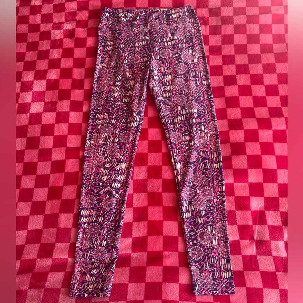 Purple & Pink Patterned OS LulaRoe Leggings